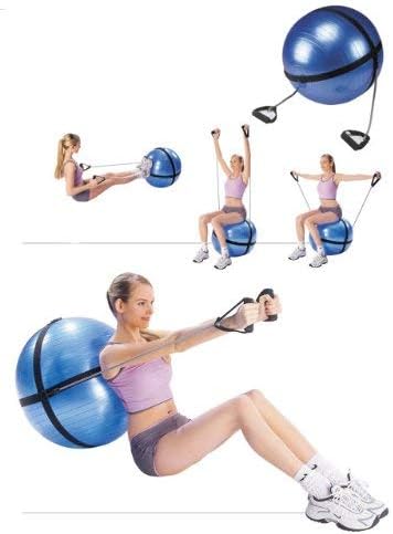 Amber Fight Gear Premium Fitness Ball with Strap ? Stability, Core